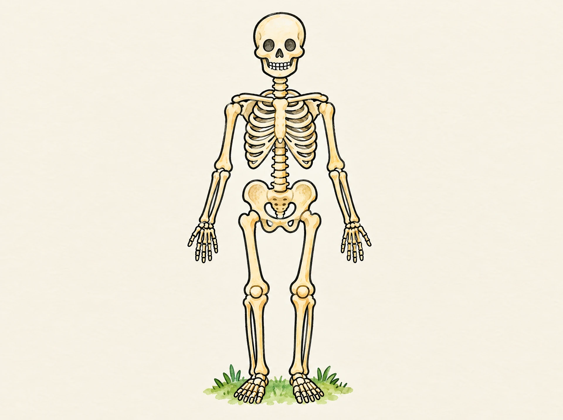 Das menschliche Skelett als Whiteboard-Animation